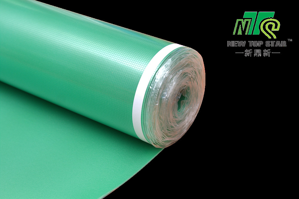 Odorless Moisture Resistant Underlayment , Green IXPE Floor Tile Plastic Underlayment