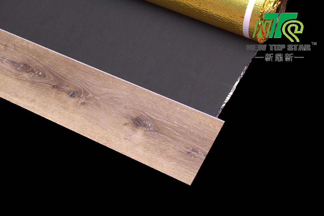EVA Acoustic Laminate Flooring Underlayment Golden Foil 3mm 110kg/M3 ISO