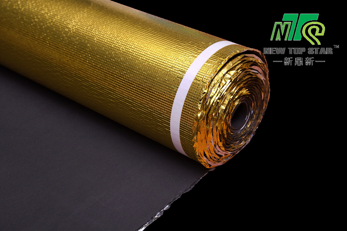 EVA Acoustic Laminate Flooring Underlayment Golden Foil 3mm 110kg/M3 ISO