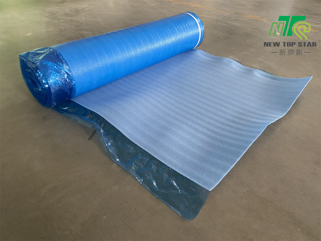 20kg/m3 Thermal Insulation Laminate Flooring Underlayment With Blue Single Foam