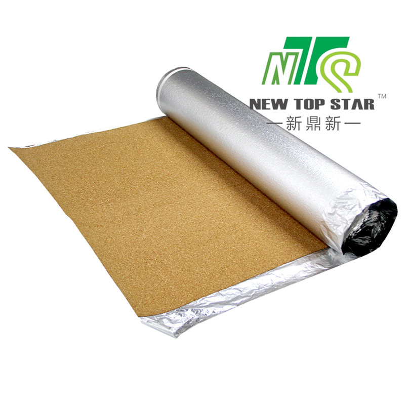 3mm thick acoustic silent cork underlay with silver foil